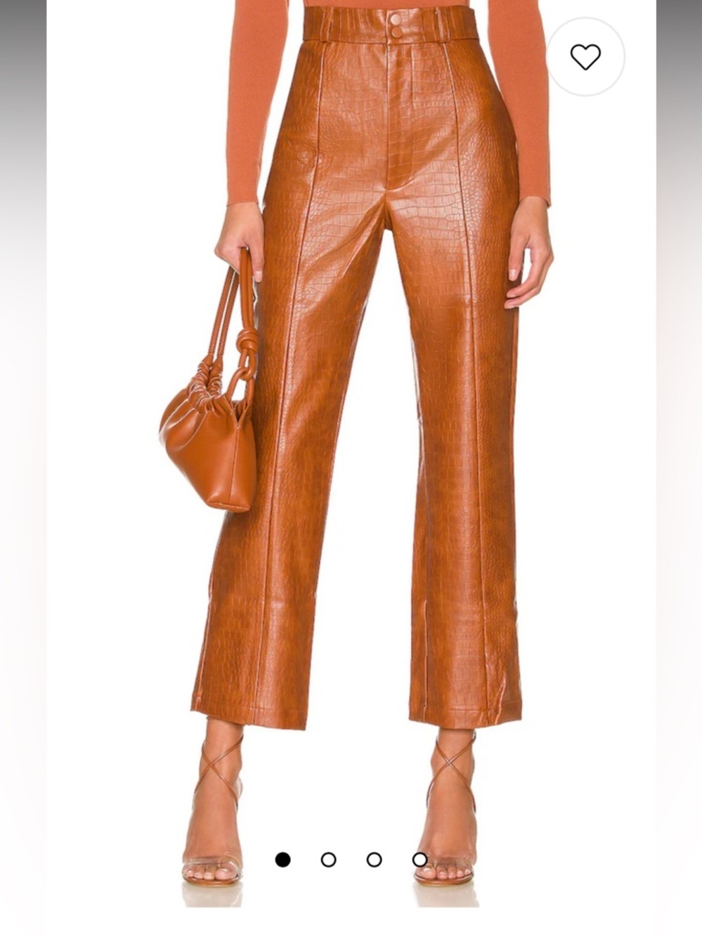 Nwot Bardot Faux Croc
Leather Pants Brown XL $175 revolve spring party - Picture 5 of 14
